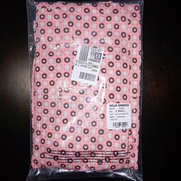 Lands' End Women's Supima Cotton Long Robe Light Pink Blush polka dot Size XS - Picture 5 of 5